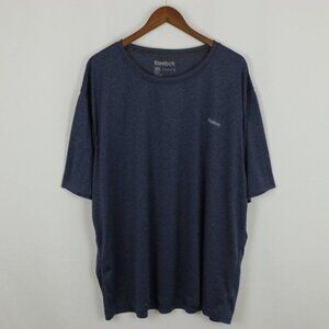 Reebok PlayDry Men's 3XL Blue Crewneck Activewear Quick Dry Short Sleeve Tee
